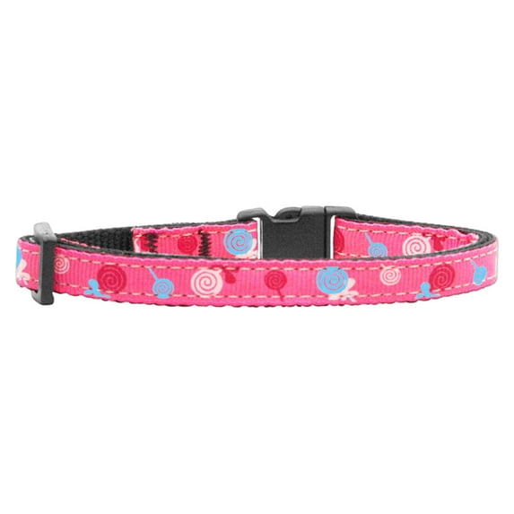Lollipops Nylon Ribbon Collar Bright Pink Cat Safety