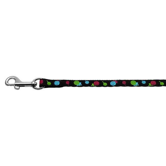 Lollipops Nylon Ribbon Leash Black 3/8 wide 6ft Long