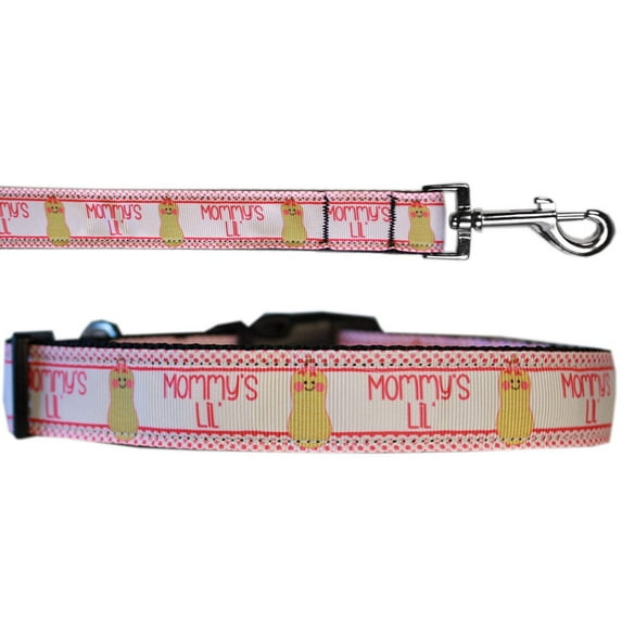 Pet Dog Cat Nylon Collar or Leash, "Mommy's Lil Peanut"