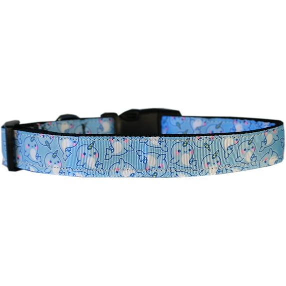Pet Dog Cat Nylon Collar or Leash, "Narwhals"