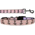 thumbnail image 1 of Pet Dog  Cat Nylon Collar or Leash, "Pink Anchors", 1 of 4