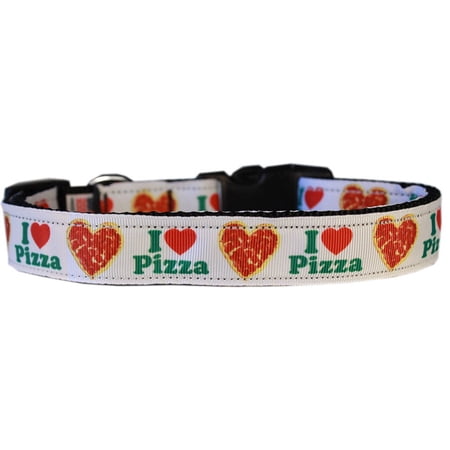 Pet Dog Cat Nylon Collar or Leash, "Pizza Party"