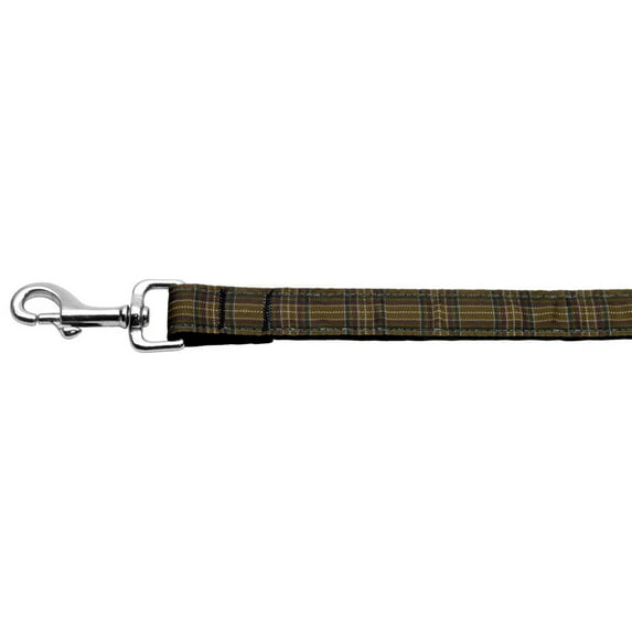 Plaid Nylon Collar Brown 1 wide 6ft Lsh