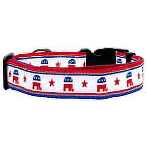 Pet Dog Cat Nylon Collar or Leash, "Political Parties" (Choose from: Republican or Democrat)