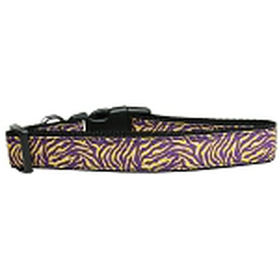 Pet Dog Cat Nylon Collar or Leash, "Purple and Yellow Tiger Stripes"