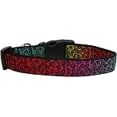 thumbnail image 1 of Pet Dog  Cat Nylon Collar or Leash, "Rainbow Leopard", 1 of 3