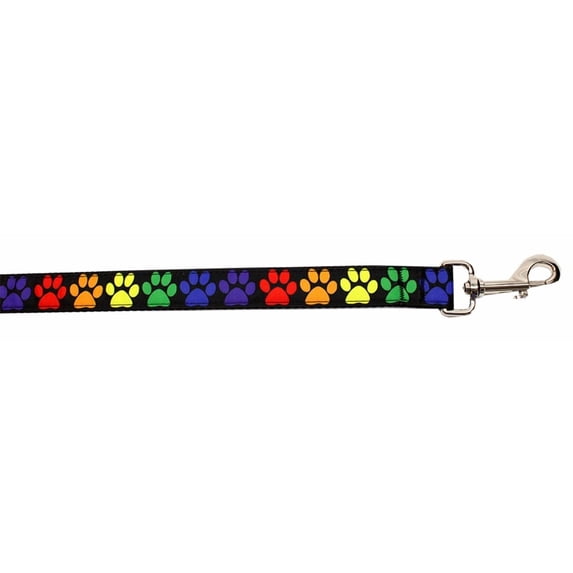 Pet Dog Cat Nylon Collar or Leash, "Rainbow Paws"