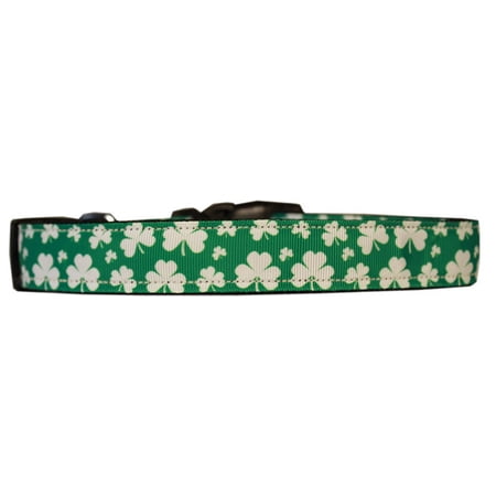 Pet Dog Cat Nylon Collar or Leash, "Shamrocks"