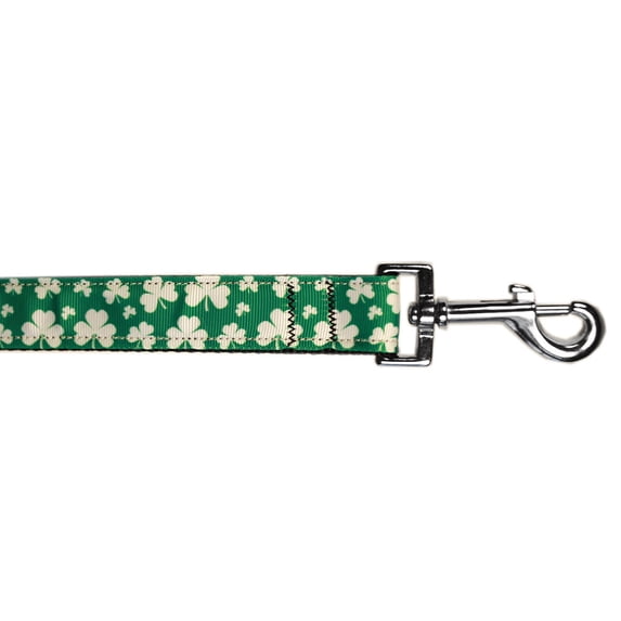 Pet Dog Cat Nylon Collar or Leash, "Shamrocks"