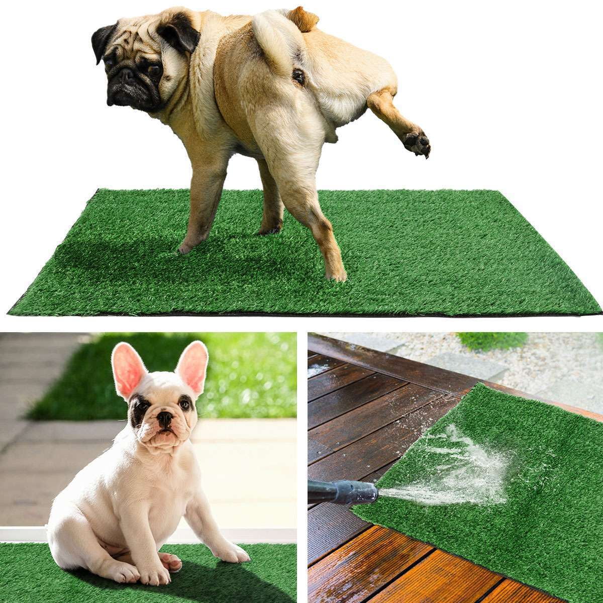 Pet Dog Cat Potty Trainer Grass Mat Puppy Training Pee Patch Pad Indoor