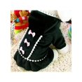 thumbnail image 1 of Pet Dog Cat Princess Fleece Coat Puppy Hoodie Bowknot Warm Dress Apparel Outfit, 1 of 5