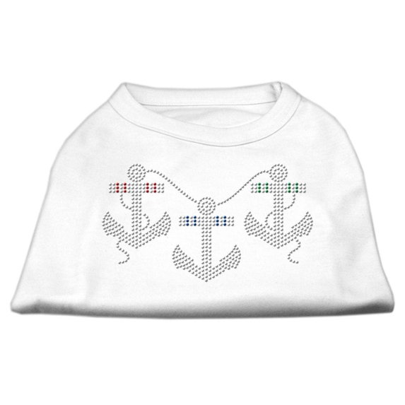 Rhinestone Anchors Shirts White XL (16)