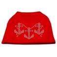 thumbnail image 1 of Pet Dog  Cat Shirt Rhinestone, "Anchors", 1 of 8