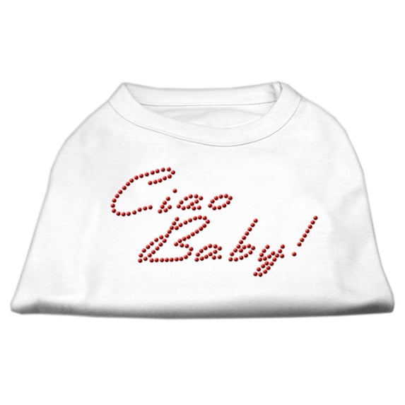 Pet Dog Cat Shirt Rhinestone, "Ciao Baby"
