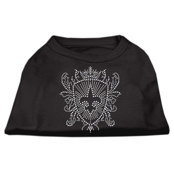 Pet Dog Cat Shirt Rhinestone, "Fleur De Lis Shield"