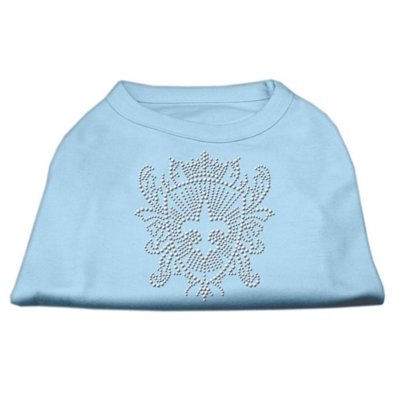 Pet Dog Cat Shirt Rhinestone, "Fleur De Lis Shield"