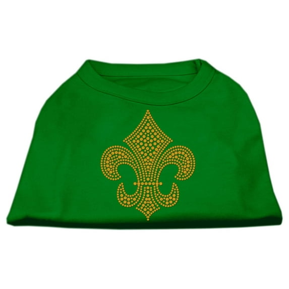 Pet Dog Cat Shirt Rhinestone,"GOLD Fleur De Lis"
