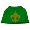 thumbnail image 1 of Gold Fleur de Lis Rhinestone Shirts Emerald Green XL (16), 1 of 10