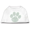 thumbnail image 1 of Pet Dog  Cat Shirt Rhinestone, "Green Paw", 1 of 7