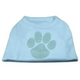 thumbnail image 1 of Pet Dog  Cat Shirt Rhinestone, "Green Paw", 1 of 7