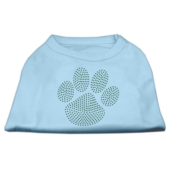 Pet Dog Cat Shirt Rhinestone, "Green Paw"