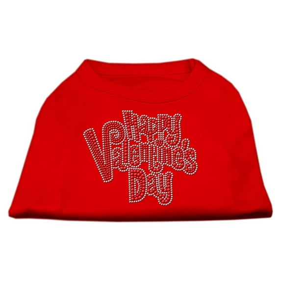 Pet Dog Cat Shirt Rhinestone, "Happy Valentine's Day"