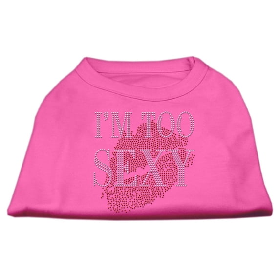 Pet Dog Cat Shirt Rhinestone, "I'm Too Sexy"