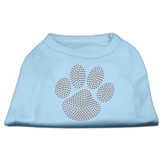 Pet Dog Cat Shirt Rhinestone, "Orange Paw"