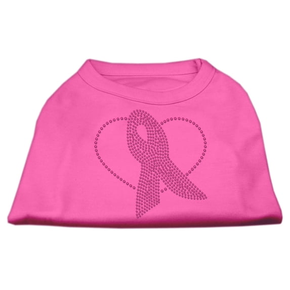 Pet Dog Cat Shirt Rhinestone, "Pink Ribbon"