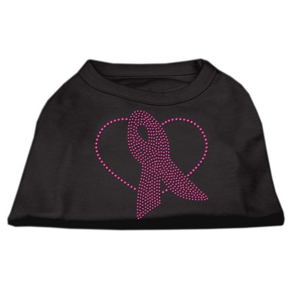 Pet Dog Cat Shirt Rhinestone, "Pink Ribbon"