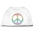 thumbnail image 1 of Pet Dog  Cat Shirt Rhinestone, "Rainbow Peace Sign", 1 of 11