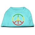 thumbnail image 1 of Pet Dog  Cat Shirt Rhinestone, "Rasta Peace Sign", 1 of 10