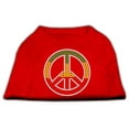 thumbnail image 1 of Pet Dog  Cat Shirt Rhinestone, "Rasta Peace Sign", 1 of 10