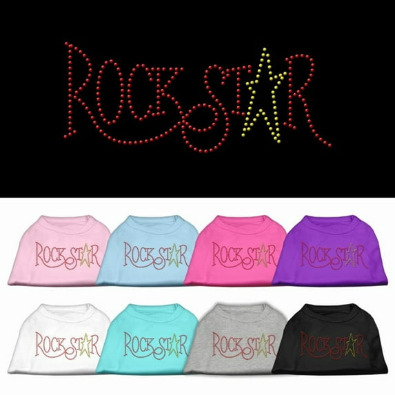 Pet Dog Cat Shirt Rhinestone, "RockStar"