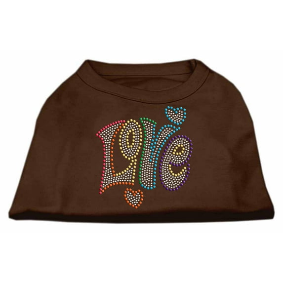 Pet Dog Cat Shirt Rhinestone, "Technicolor Love"