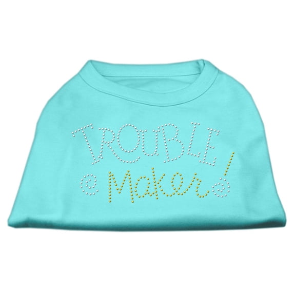 Trouble Maker Rhinestone Shirts Aqua XXL (18)