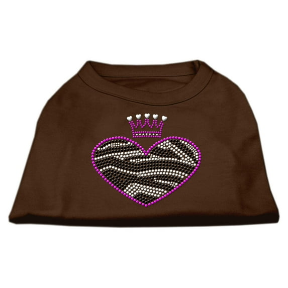 Pet Dog Cat Shirt Rhinestone, "Zebra Heart"