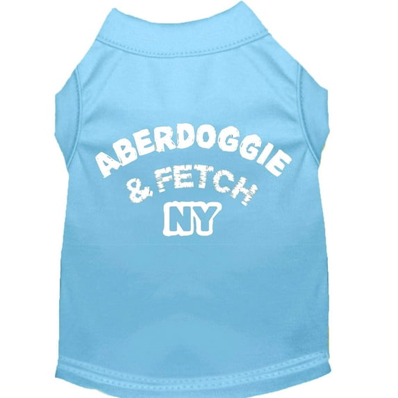 Pet Dog Cat Shirt Screen Printed, "Aberdoggie and Fetch NY"