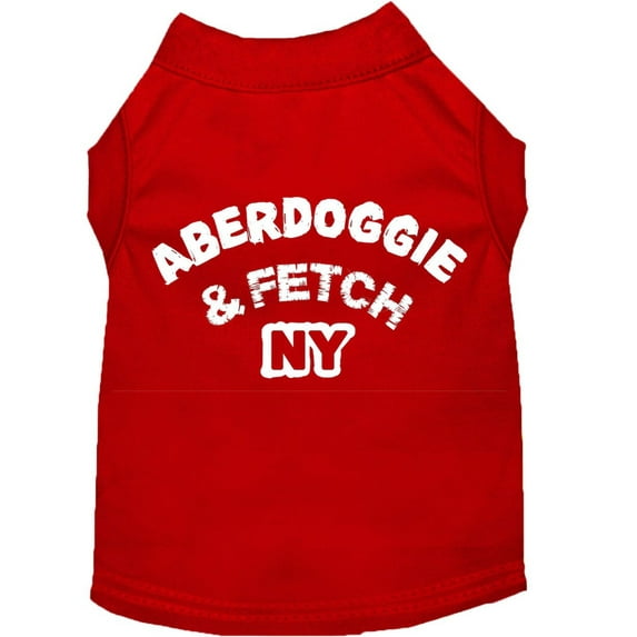 Pet Dog Cat Shirt Screen Printed, "Aberdoggie and Fetch NY"
