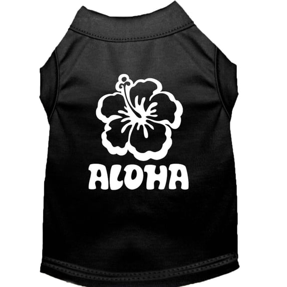 Pet Dog Cat Shirt Screen Printed, "Aloha Flower"