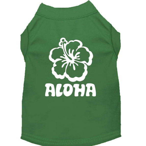 Pet Dog Cat Shirt Screen Printed, "Aloha Flower"