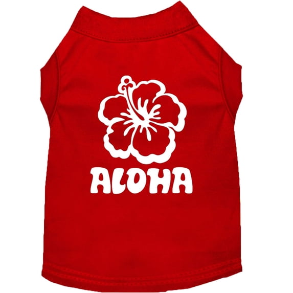 Pet Dog Cat Shirt Screen Printed, "Aloha Flower"