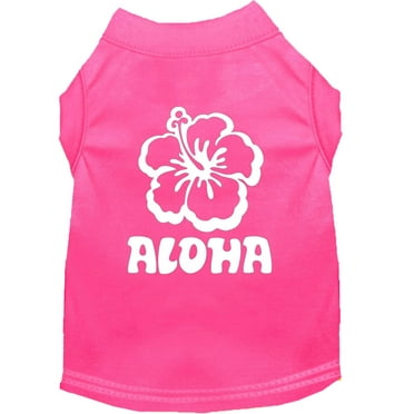 Pet Dog  Cat Shirt Screen Printed, "Aloha Flower"
