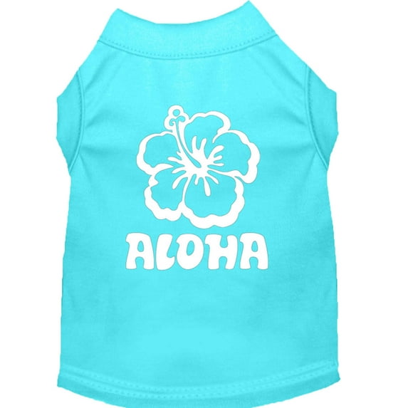 Pet Dog Cat Shirt Screen Printed, "Aloha Flower"