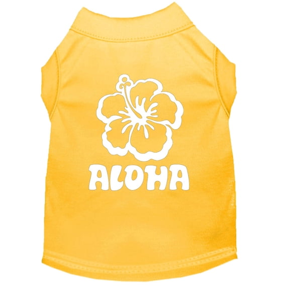 Pet Dog Cat Shirt Screen Printed, "Aloha Flower"