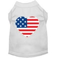 thumbnail image 1 of Pet Dog  Cat Shirt Screen Printed, "American Flag Heart", 1 of 10