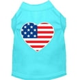 thumbnail image 1 of Pet Dog  Cat Shirt Screen Printed, "American Flag Heart", 1 of 10