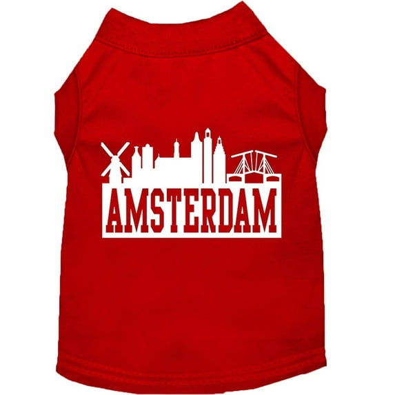 Pet Dog Cat Shirt Screen Printed, "Amsterdam Skyline"