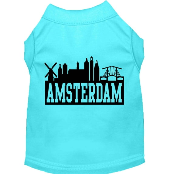 Pet Dog Cat Shirt Screen Printed, "Amsterdam Skyline"