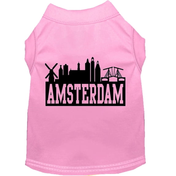 Pet Dog Cat Shirt Screen Printed, "Amsterdam Skyline"